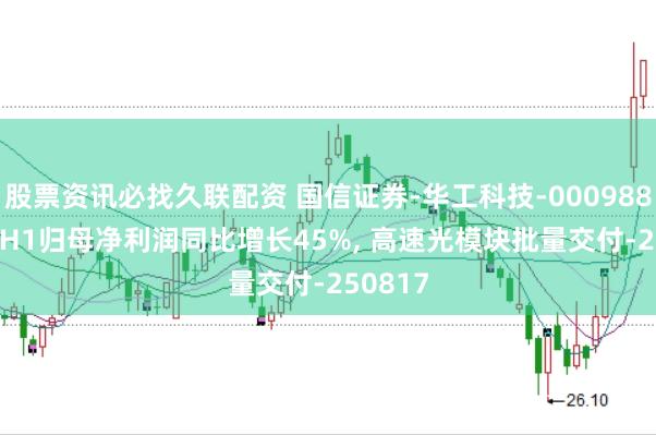 股票资讯必找久联配资 国信证券-华工科技-000988-2025H1归母净利润同比增长45%， 高速光模块批量交付-250817